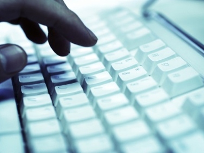 typing on a computer keyboard