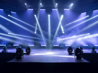 Concert Stage With Smoke Machine