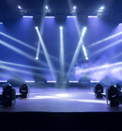 Concert Stage With Smoke Machine