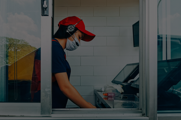 Young restaurant worker