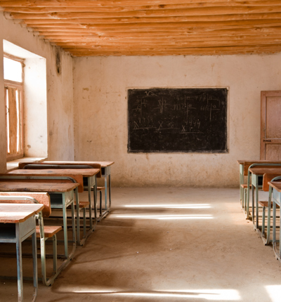 Empty Classroom In Developing Country